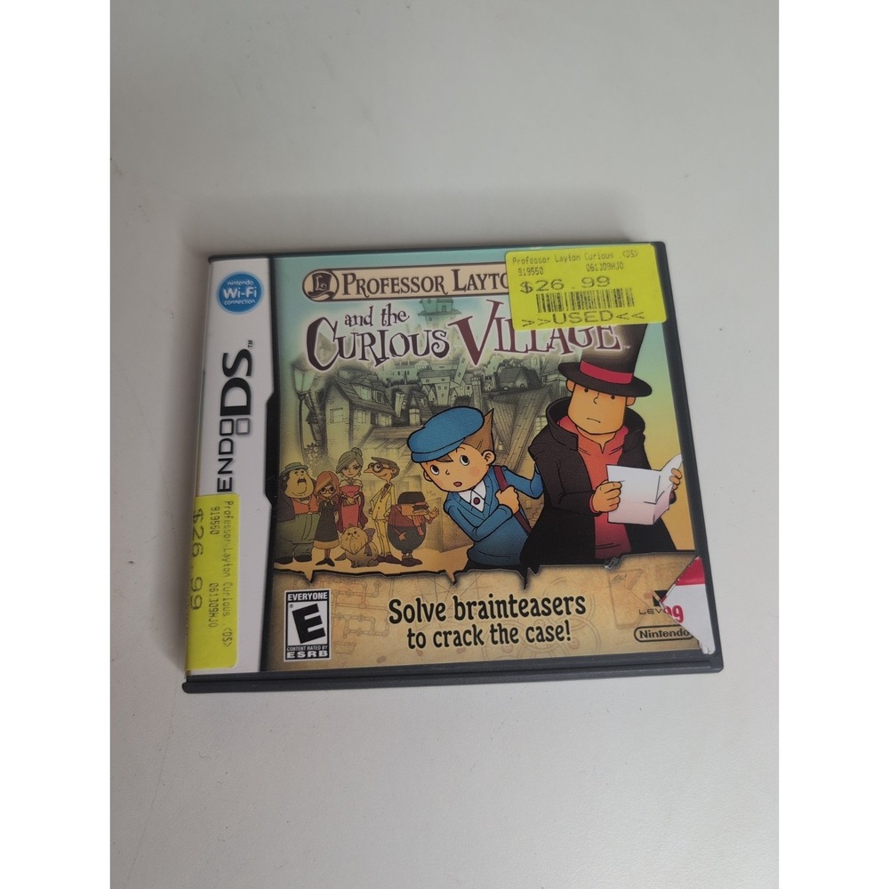 Professor Layton and the Curious Village (Nintendo DS, 2007) With Booklet